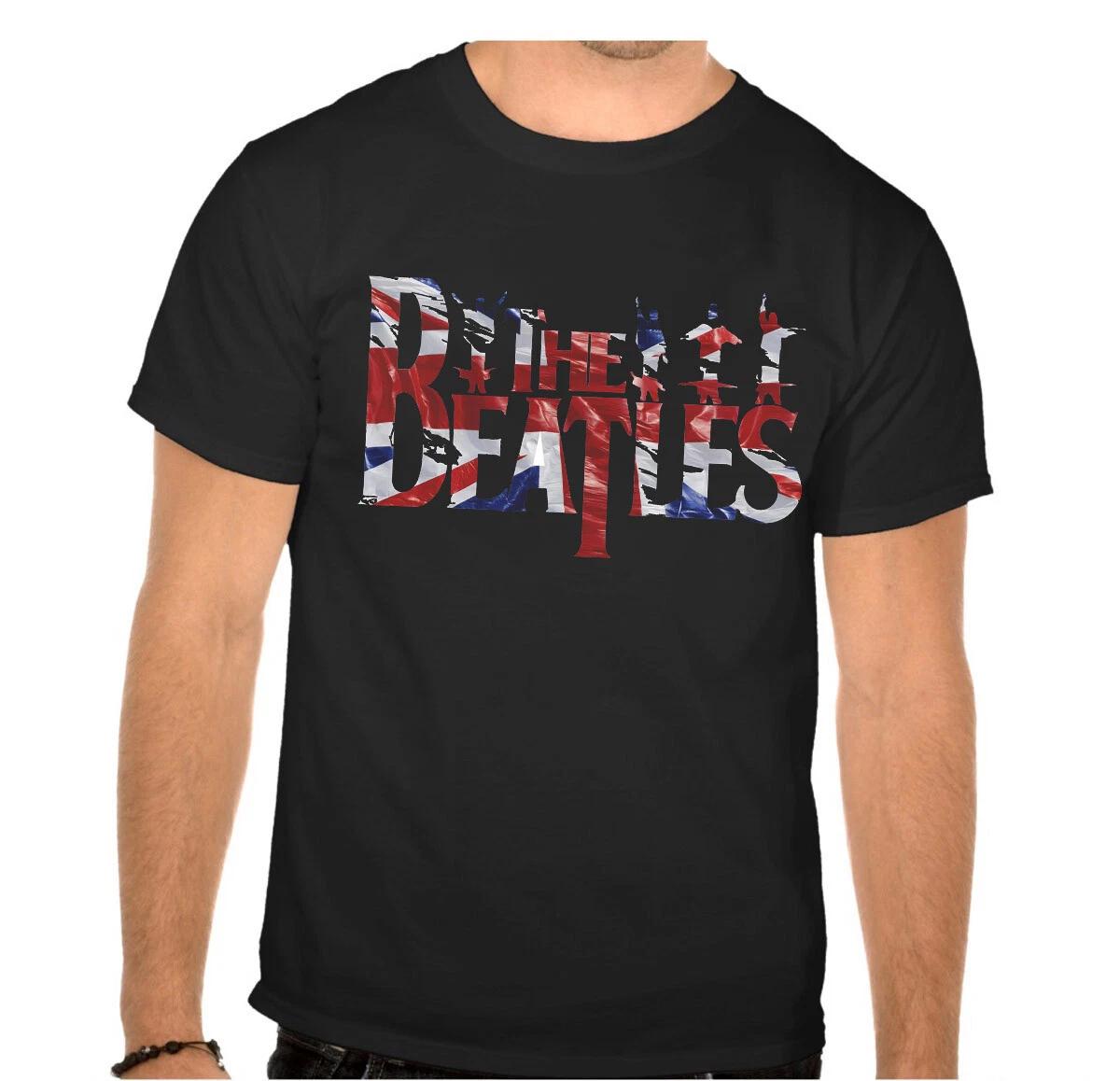 

THE BEATLES Rock Band Rock Music legends Black T-shirt -889- 4XL