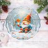 Christmas Gnome Wind Chime Outdoor Decor with Snowflakes Pine Cones and Bird Design for Garden Holiday Wedding Birthday Gift