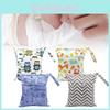 Pattern Diaper Cartoon Bag Knitted Flat Fabric Double Zipper Digital Printing