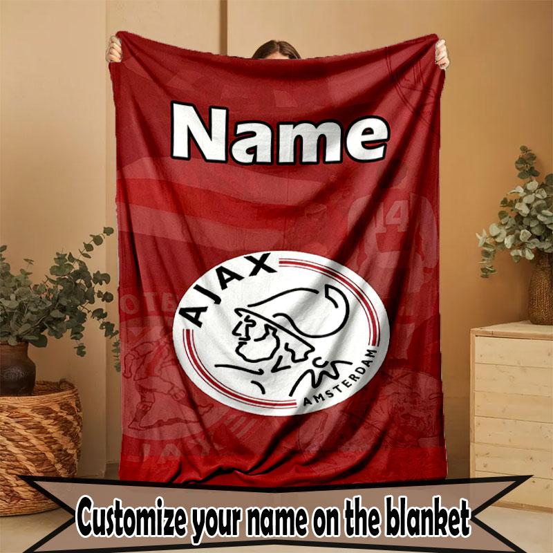 Custom Name Personalized Ajax Print Blanket, Home Decor, Bedroom, Sofa, Camping, Couch, Gifts for Birthday Christmas