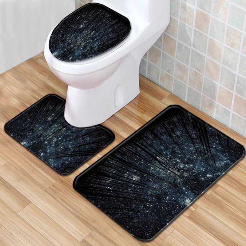 Star Bathroom Floor Mat Toilet Three-Piece Set