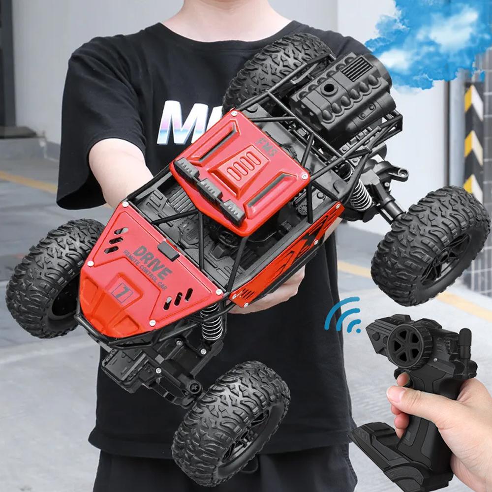 New 4/6Wdrc Car With Led Lights 2.4G Cross-Country Climbing Spray Racing Car Remote Control Electric Car Fall Resistant Boy Toys