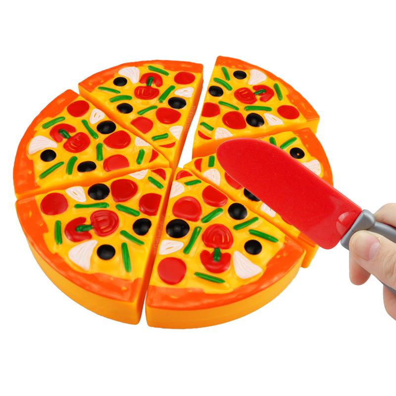 Baby Schneidet Pizza Plastikspielzeug Küche Rollenspiel Haus Kochen Schneiden Lebensmittel Spiele Simulation Pizza Essen Kinder Geschenke Für Jungen Und Mädchen