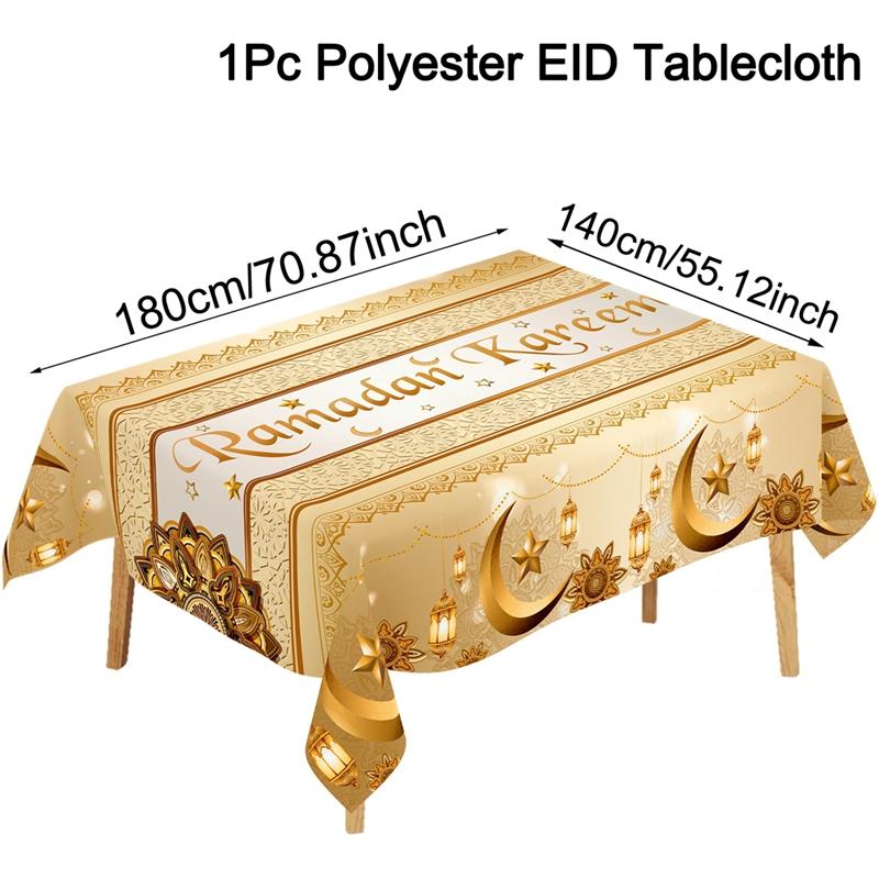 Ramadan Decor Tablecloth EID Mubarak Decor For Home 2025 Ramadan Kareem Islamic Muslim Party Eid Al Adha Gifts Happy Eid Al Fitr