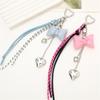 Trendy Korean Inspired Leather Tassels Bows Hanging Ornament Phone Charm Bag Accessories Key Holder for Stylish Women