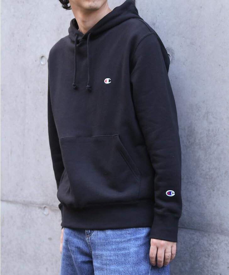 Champion Basic Long Fleece Embroidered Size White Men's Hoodie, Sleeve, Lining, Logo, C3-W101Z,