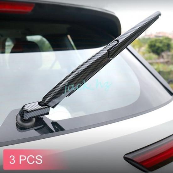 Carbon Fiber Rear Wiper Cover Trims Accessories For + Mitsubishi Outlander