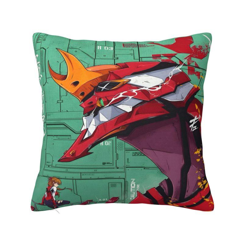 Custom Luxury EVA Evangelions Anime Cushion Cover 45x45cm Soft Harajuku Manga Throw Pillow for Car Square Pillowcase