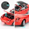 1/32 Mazda MX-5 Alloy Model Car Toy with Pullback,Removable Top,Blinking Lights with Sound and Bright Lights, Collectible Grade Gift for Kids (Red)