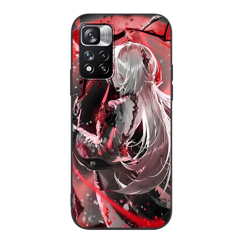 Raiden Bosenmori Mei Case for Xiaomi Redmi 10A 10C 9C 12C 9A 9i 10 12 9 Prime 9T K40 Pro Black Soft TPU Mobile Phone Bag Cover