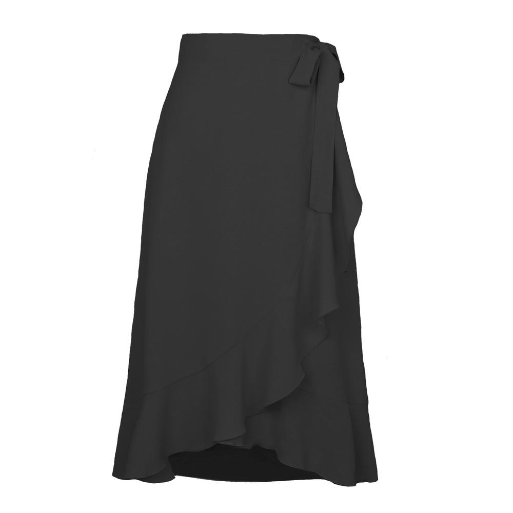 Women High Waist Skirts All-match Lady Elegant Long Skirt Retro Skirt High Waist Slim Sexy Hip Mid-length One-Step Skirts