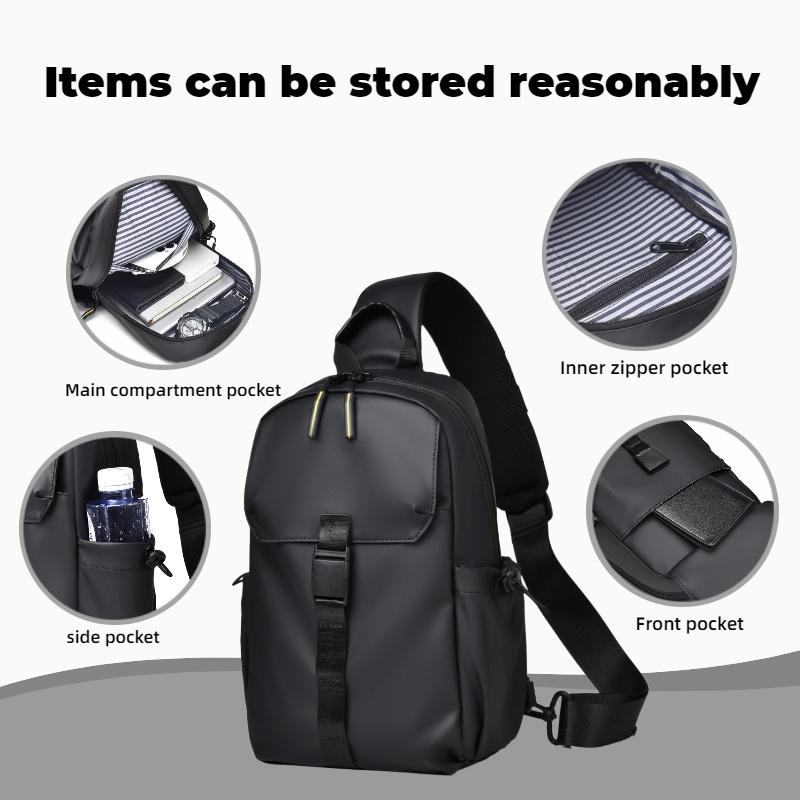 Men'S Multifunctional Crossbody Bag, Oxford Fabric, Men'S Shoulder Bag, Casual Handbag, Sports Chest Bag,Daily Commuting Bag,Etc