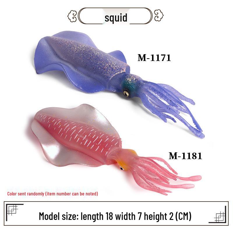 Marine Life Toy Set: Squid, Octopus & Jellyfish Figurines for Kids