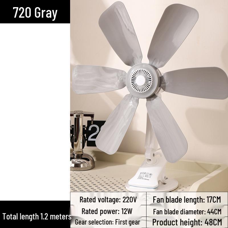 Compact Silent Clip Fan for Dorm and Bedroom
