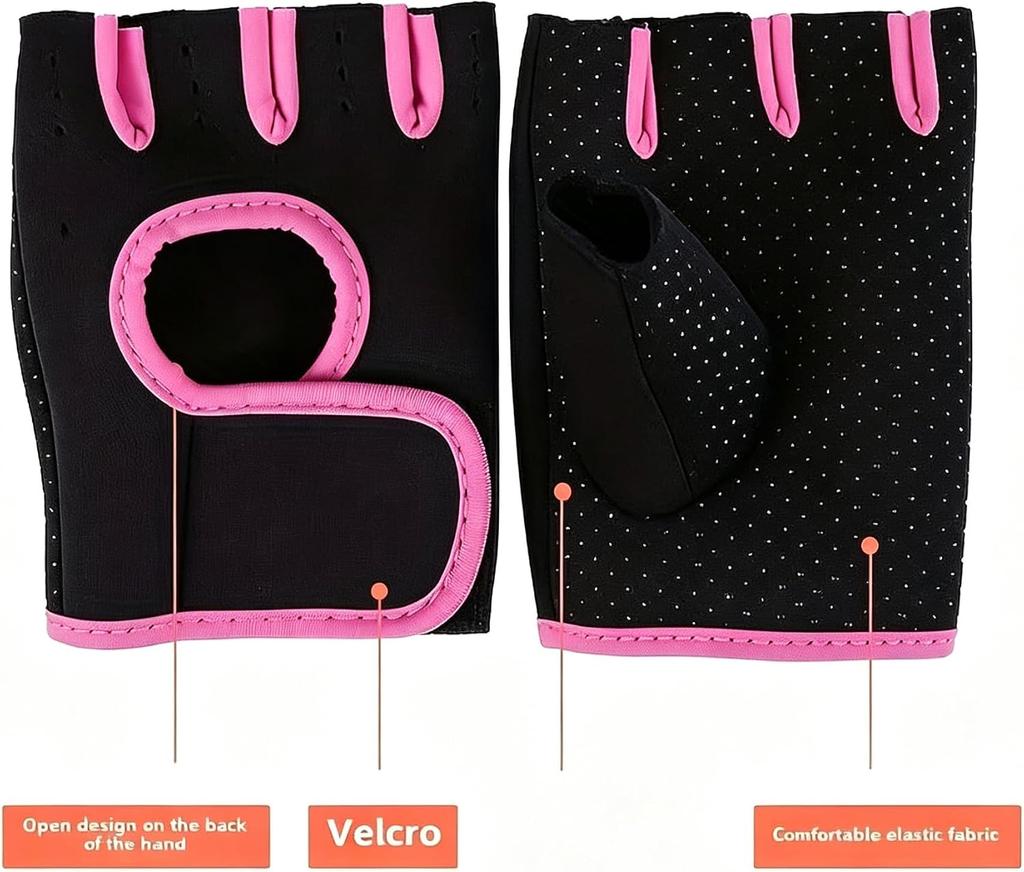 Unisex Half Finger Workout Gloves, Non-Slip Cycling & Gym Training Gloves for Weightlifting, Fitness, Exercise