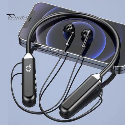Nekband oortelefoon LED digitaal display Super lange standby Magnetische draadloze Bluetooth-compatibele sport stereo headset voor hardlopen