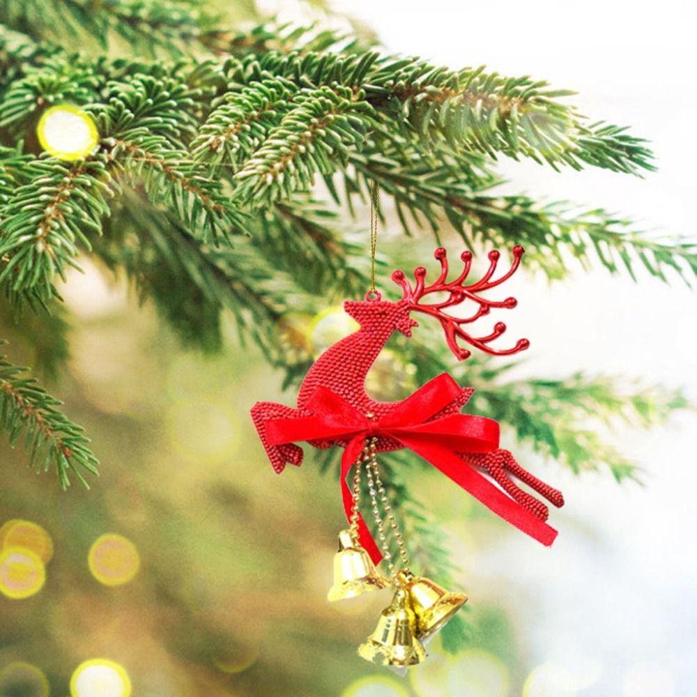 PVC Christmas Deer Pendant Attractive Christmas Reindeer Pendant New Year Xmas Tree Hanging