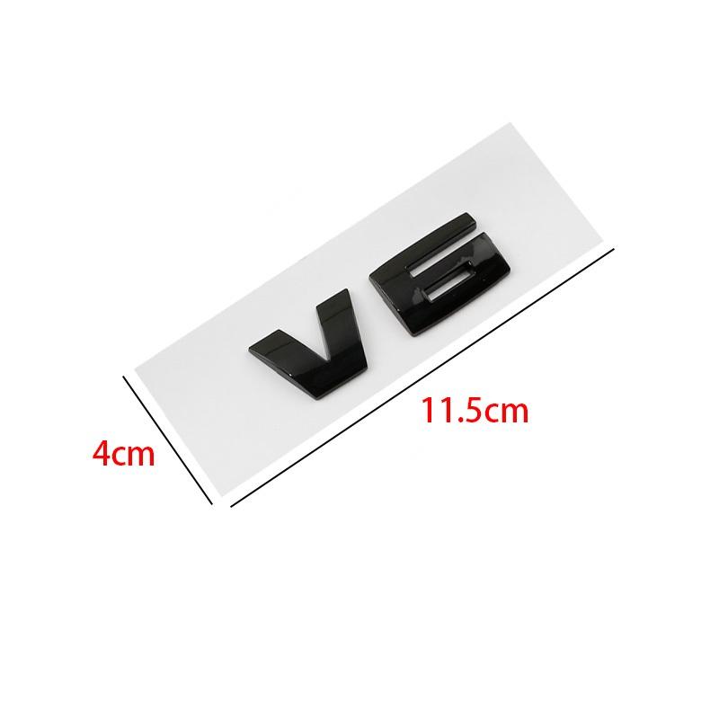 NEW ABS V6 V8 V12 logo Side rear trunk  emblem black silver logo sticker Decal Replacement for BMW