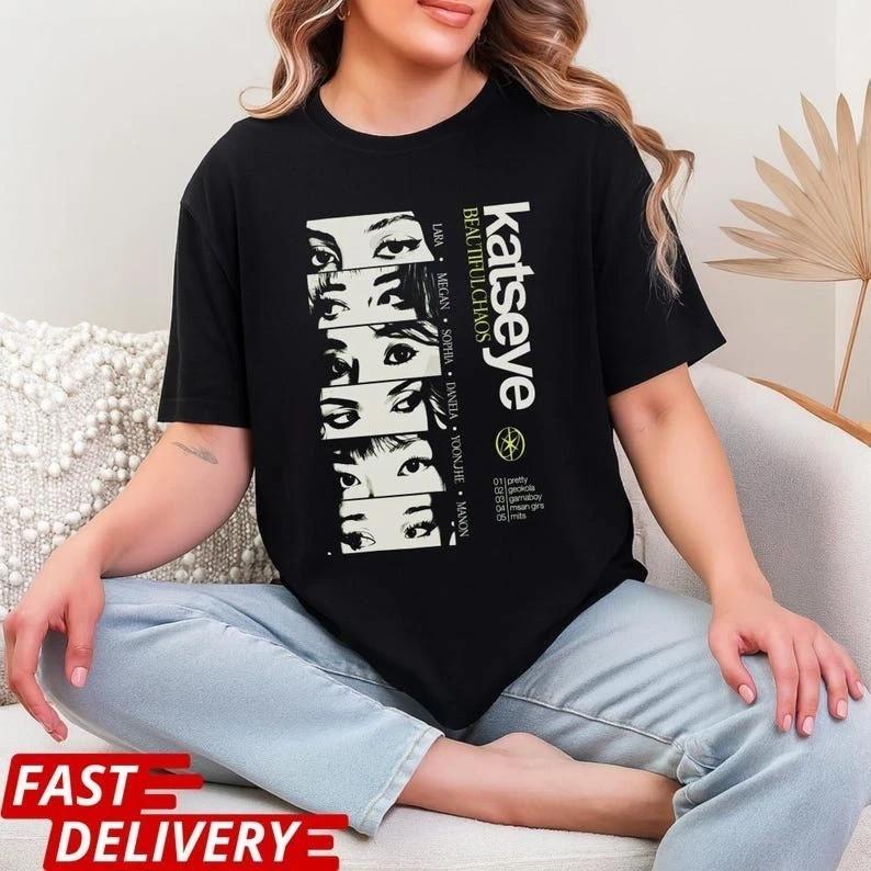 Katseye Beautiful Chaos Shirt, Kpop Girl Group Tee XXL