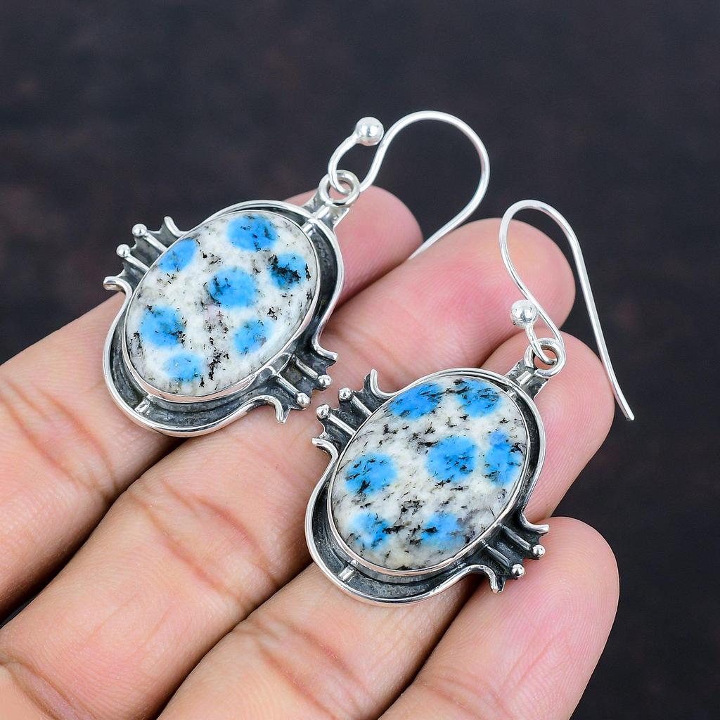K2 Jaspis Ohrringe Handgefertigter Schmuck Echter Edelstein Ohrring 925 Sterlingsilber Ohrring Einzigartiger Stil Ohrring Geschenke Für Sie Antiker Schmuck
