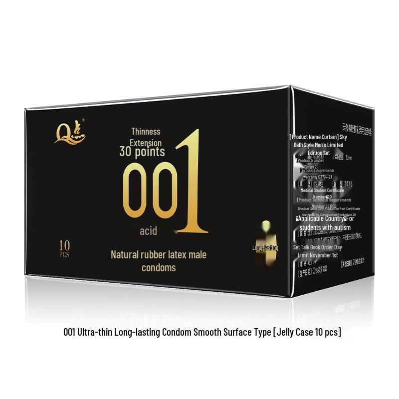 Q Point Thorn Set: Erotic Couples' Condoms with Large Particles, 2pcs/pack
