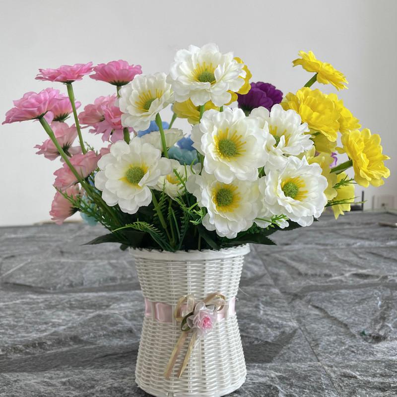 Country Style Silk Chrysanthemum Artificial Flower For Home Decor Photography Prop