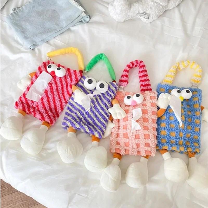 1pc Car Hanging Tissue Box Cartoon Type Cute Creative Car Seat Back Hanging Tissue Bag Office Living Room Tissue Box Holder