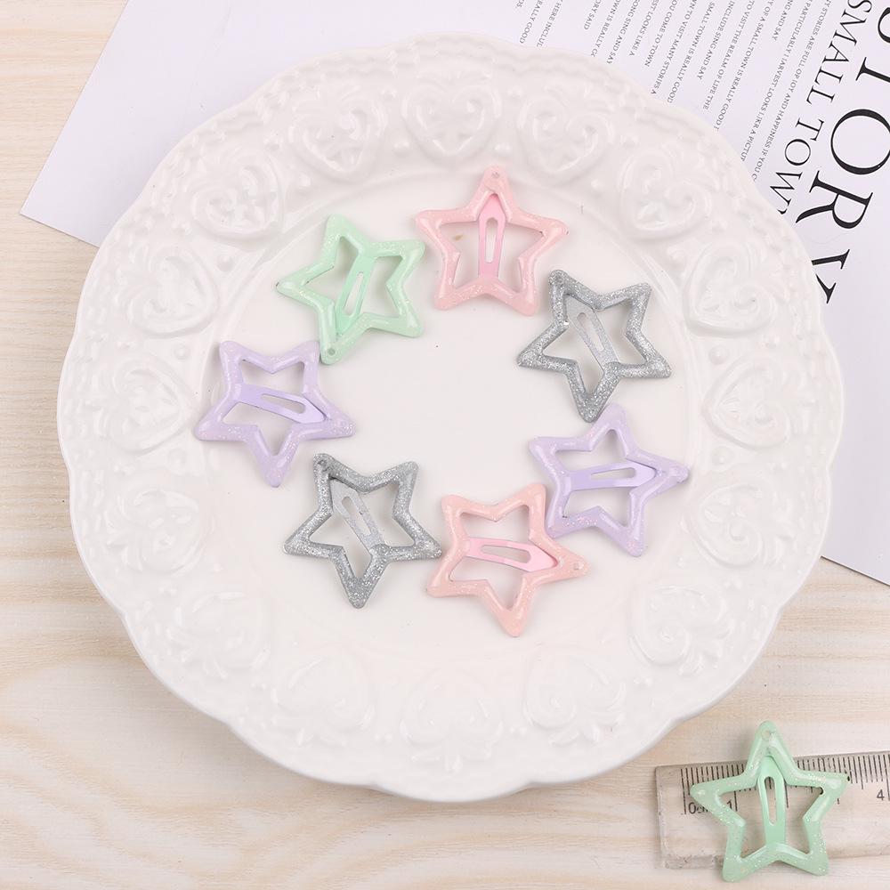 Korean Y2K Silver Star Hairpin - Versatile Metal Five-Pointed Star BB Clip Accessory