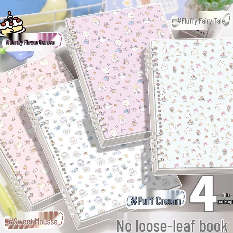Fresh Floral B5 Loose-Leaf Notebook: Stylish for Instagram, Comfortable Design, Ideal for Students, Simple Spiral Binding.