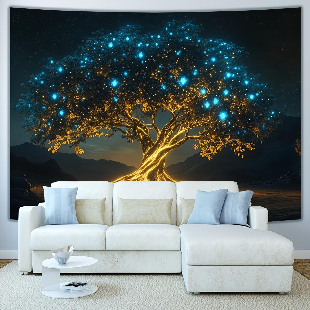 VIKAMA Tree of Life Tapestry Living Room, Bedroom, Outdoor Decorative Tapestry Yoga Room Wall Art Easy-to-Hang Home Decor