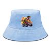 Bucket Hat With Dinosaur Monster Trunk Print , Fisherman Hat Summer Trendy Foldable Beach Cap