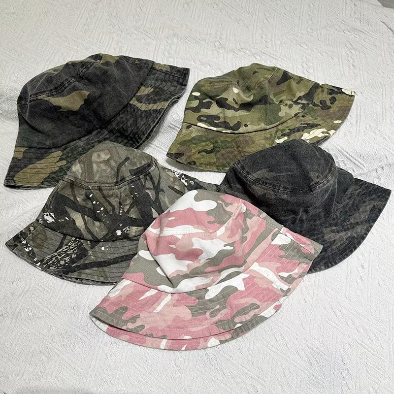 2026 New Washed Cotton Camouflage Bucket Hat For Men And Women Outdoor Travel Casual Sun Cap Panama Fisherman Hats Bob