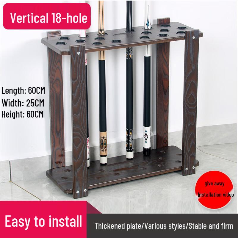 Solid Wood Billiard Cue Rack