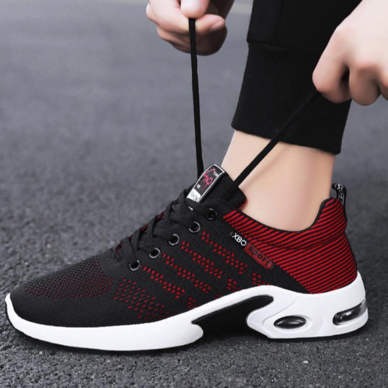 Nowe modne oddychające sznurowane buty do biegania lekkie, codzienne, męskie, buty sportowe z miękką podeszwą