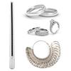 Silver Color Ring Sizer Japan Size Ring Gauge Professional Measuring Mandrel Stick  Jewelry Making