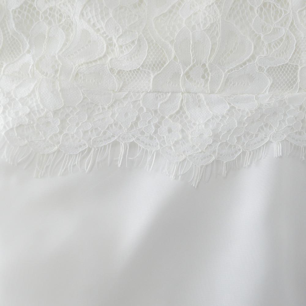 Elegantes Weißes Spitzen-Chiffon-Hochzeitskleid für Damen Süßer Herz-Ausschnitt Ärmellos Rückenfrei Empire-Taille Bodenlang Brautkleid mit Schleppe Neu