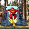 1pc Flash, Superhero Outdoor Flannel Throw Blanket Soft, Lightweight & Warm for Sofa, Office