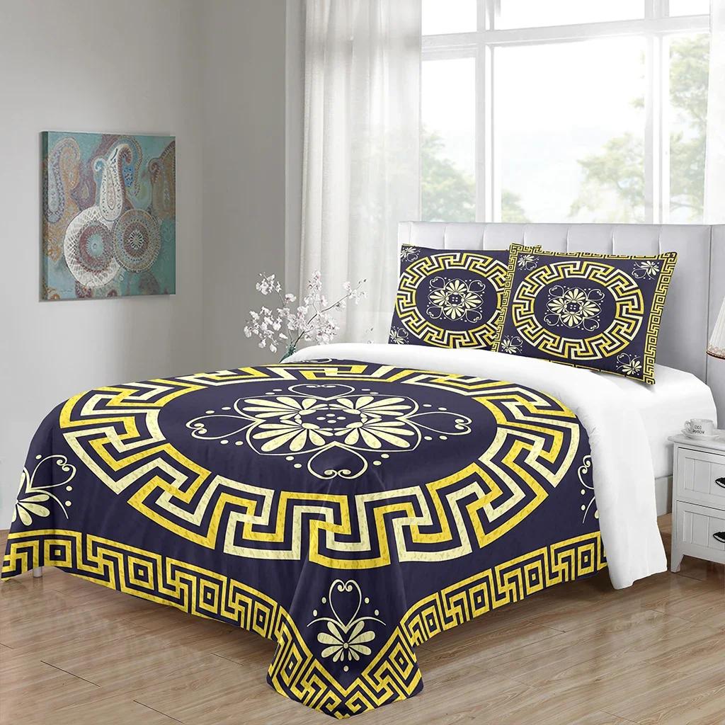 Lüks Tasarım Yorgan Kılıfı Seti Boho Baskılı Nevresim Takımları Tek Çift Tam Kraliçe Kral Boyutu Lüks Yatak Odası Dekorasyonu Altın Desenli Hediyeler