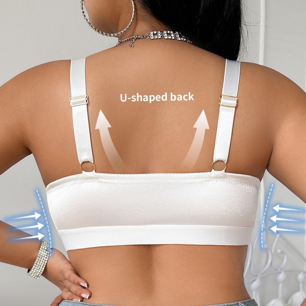 Front-hook Bra for Women with Big Breasts Push-up and Small Underwire-free Bra To Prevent Sagging and Reduce Breast Size