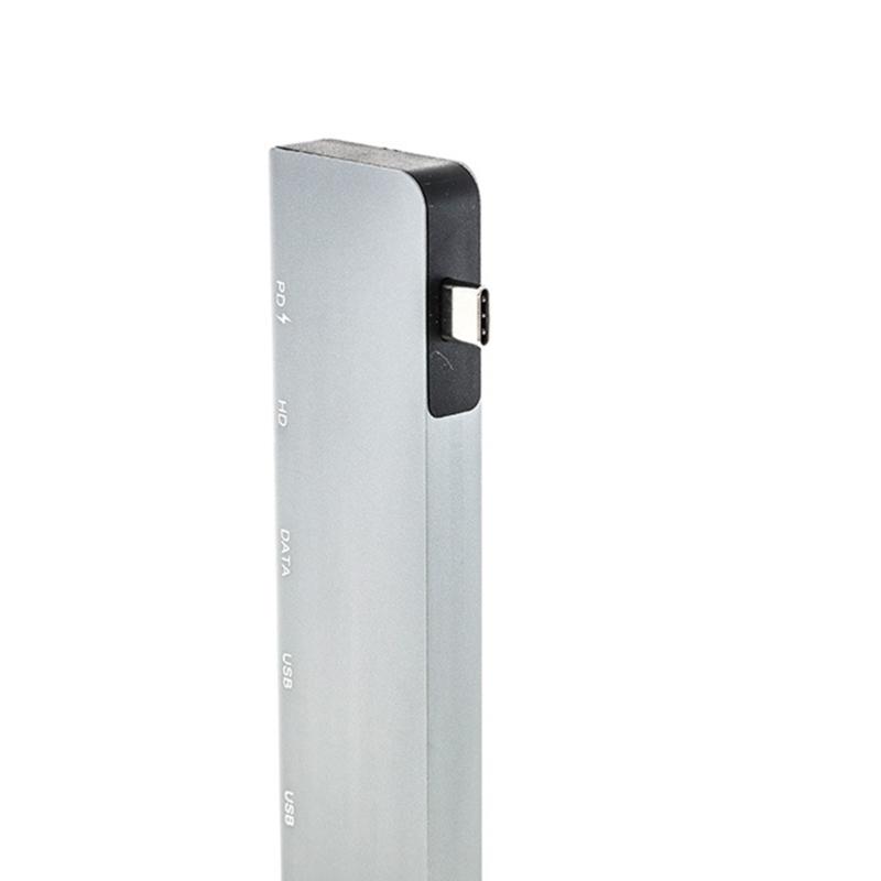 Multiports USB C Adapters 100W Fast Charging HDTV Output Metal Shell For Computer Accessories