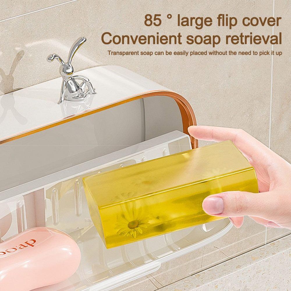 Large Waterproof Soap Box Punch-Free Bathroom Drain Soap Box Soap Dish  Bathroom Accessories
