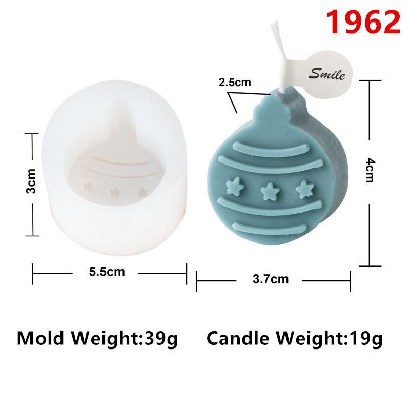 3D Christmas Silicone Xmas Bell Snowmen Gingerbread House Candle Mold DIY Cookie Gingerbread Candle Candy Fondant Baking Mold