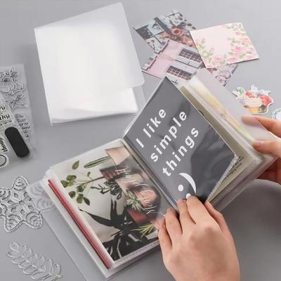 Waterproof A6 Information Booklet Large Capacity With 40 Pockets Photocards Postcard Card Notebook Transparent