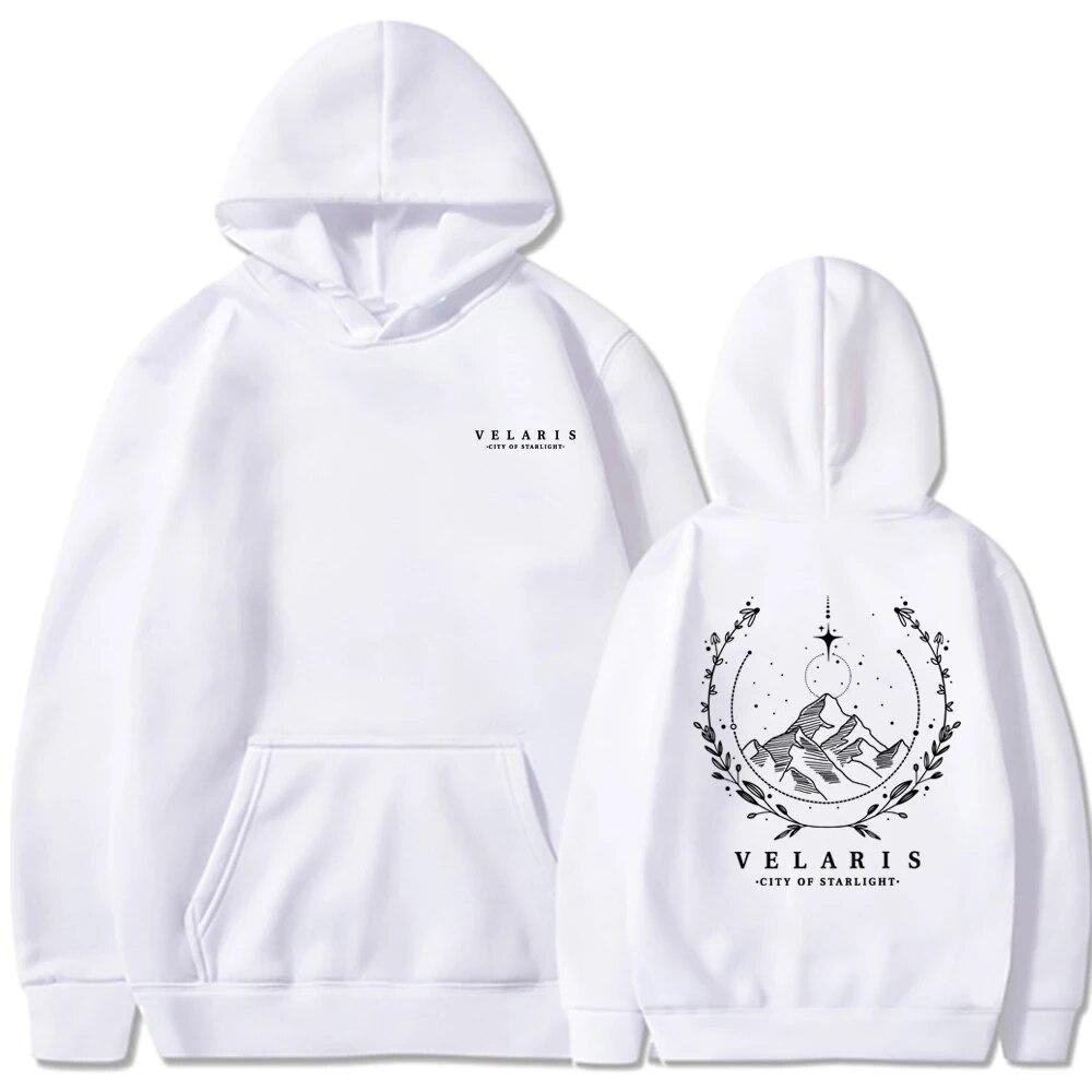 SJM Two Side Velaris Sweatshirt Feyre es Tattoo ACOTAR Bookish Sweatshirt Damen Grafik Hoodies Vintage Pullover Tops SJM Merch