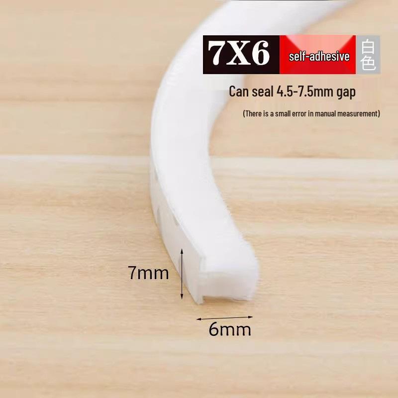 

Self-Adhesive Aluminum Alloy Door & Window Sealing Strip - PVC Wool Pile for Dustproof, Winter Windproof Insulation