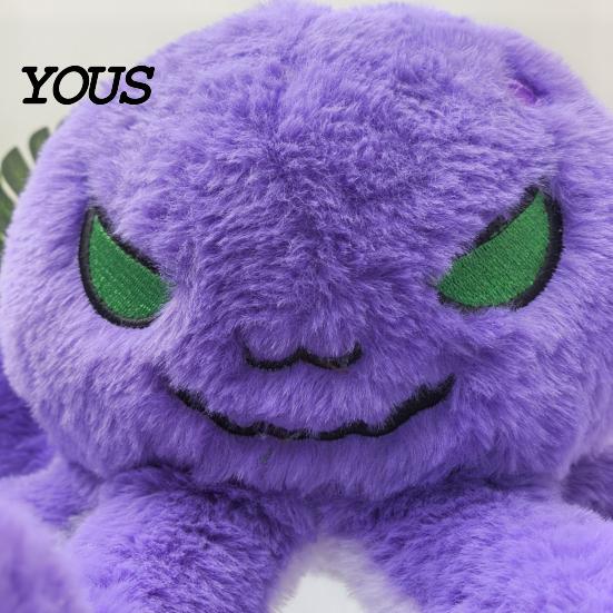 Stuffed Animal Pillow Devil Octopus Plush Toy, Soft Dark Doll Decor, Halloween Eight Tentacle Sea Pillow, Gift for Christmas Birthday Kids Plushie