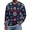 Herren Weihnachtspullover mit Rundhalsausschnitt