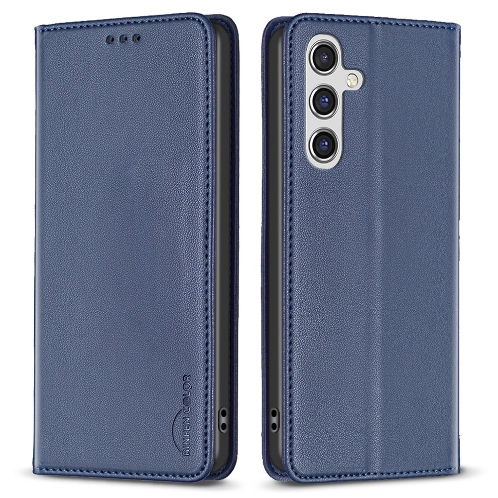 BINFEN COLOR BF18 For Samsung Galaxy A56 5G Leather Case Card Slots Phone Cover