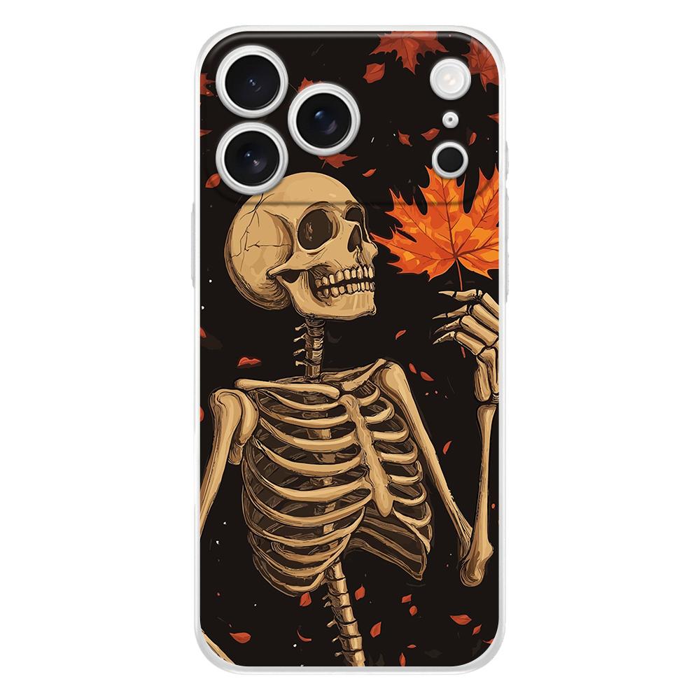 Soft Clear Phone Case For iPhone 17 Air 16E 16 11 15 14 Pro MAX 12 13 7 8 Plus SE Easter Cover Protection Hard Pink Purple Skull