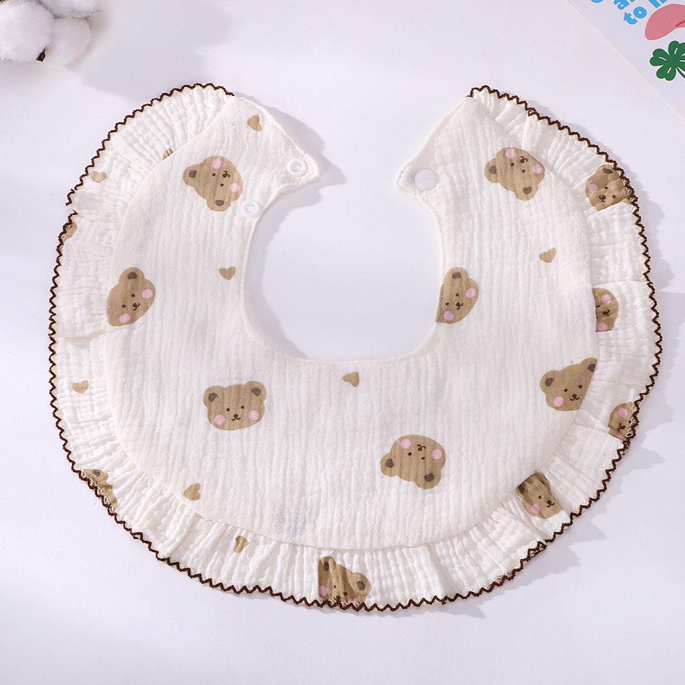 Ins Style Einfache Baumwoll-Baby-Lätzchen Neugeborenen-Druck Weiches Spucktuch Säugling Junge Mädchen Füttern Spucktuch Baby-Zubehör